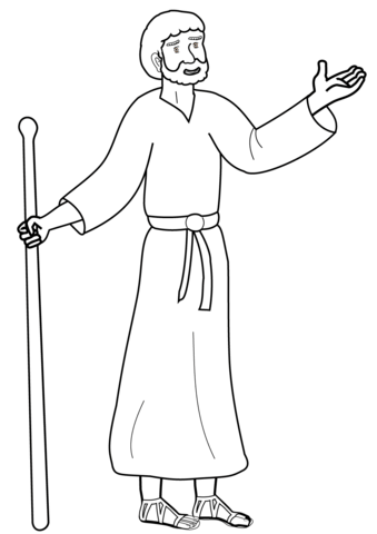 Cartoon Paul The Apostle Coloring Page